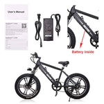 Nakto Fat Tire Electric Bicycle 20" Discovery 300W 