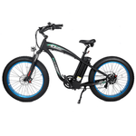 Ecotric Hammer 1000W Electric Fat Tire Cruiser Bike Black/blue 