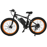 Ecotric Beach Snow 500W Electric Fat Tire City Bikes Orange 