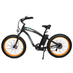 Ecotric Hammer 1000W Electric Fat Tire Cruiser Bike Black/orange 