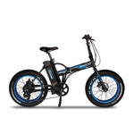 Emojo Lynx Pro Ultra 48V 500W Folding Electric Fat Tire City Bike Black/blue 