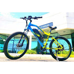 Emojo Cougar 500W Electric Mountain Bike Blue/Yellow 