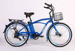 X-Treme Newport Elite Max 36 Volt Beach Cruiser Electric Bike Blue 